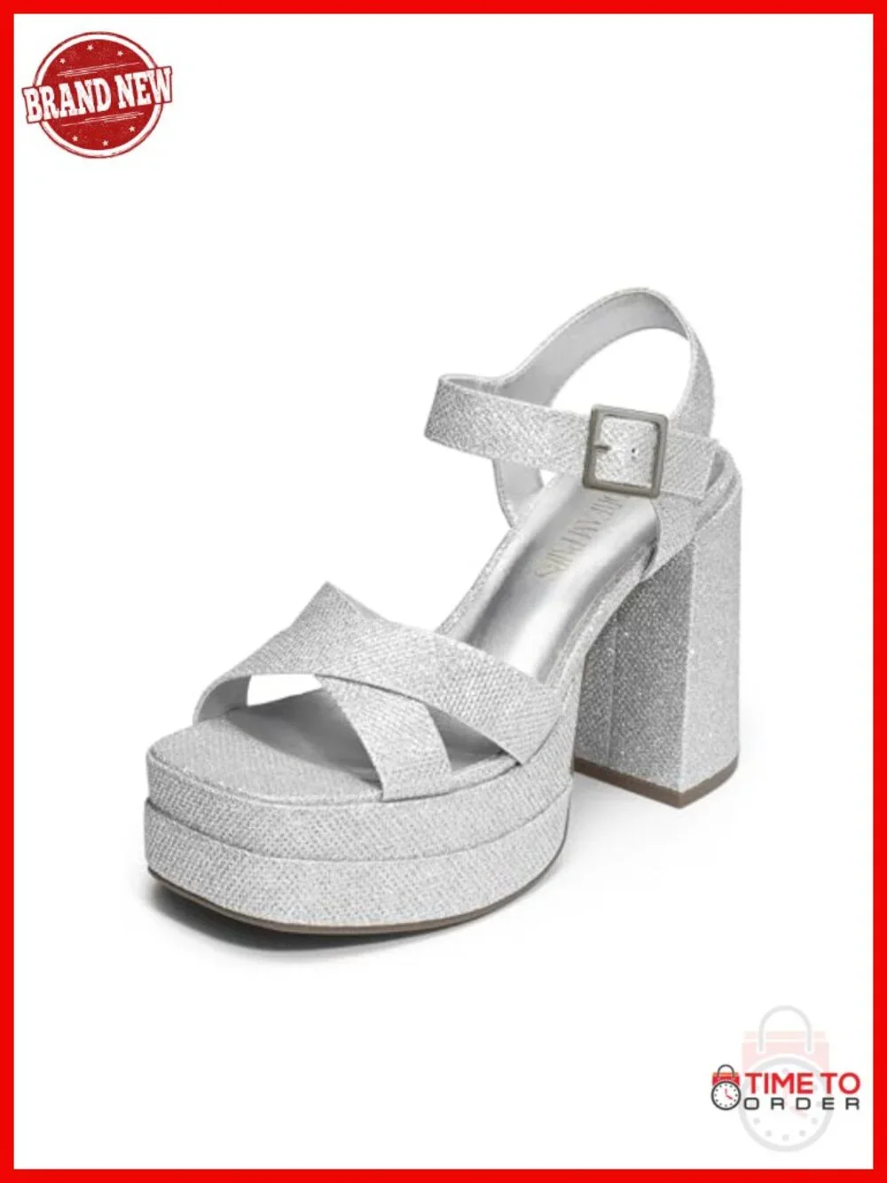 Platform Chunky Heels Square Open Toe Ankle Strap High Heeled Sandals Y2K Party